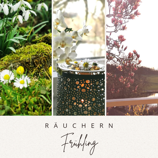 Räuchern im Frühling, Räucherwerk, Räucherstövchen, Gänseblümchen